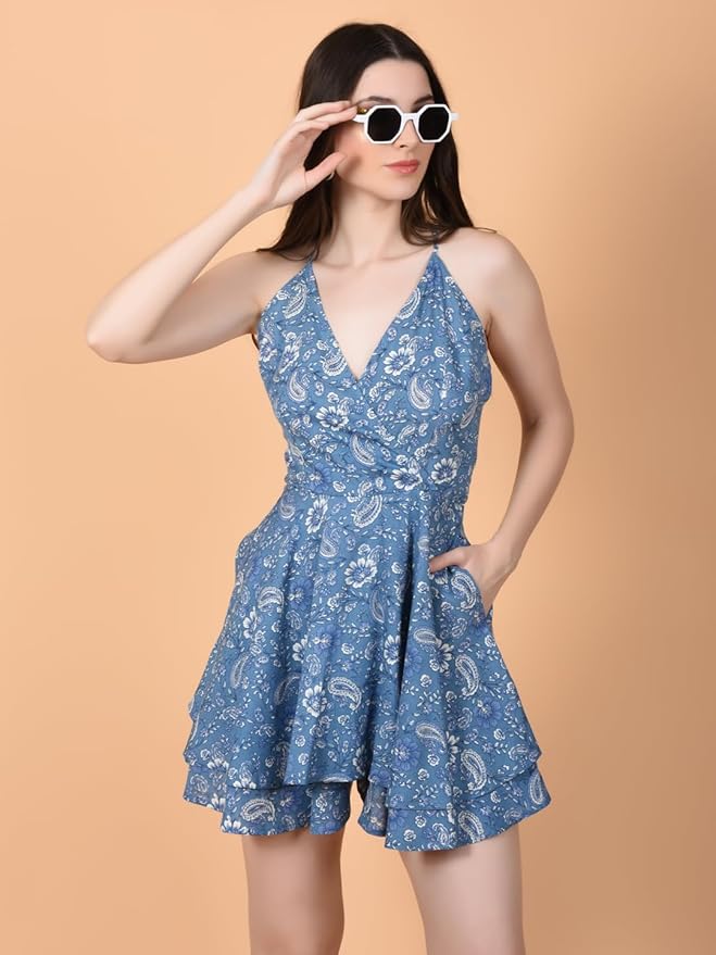Relaxed Fit Linen Playsuit