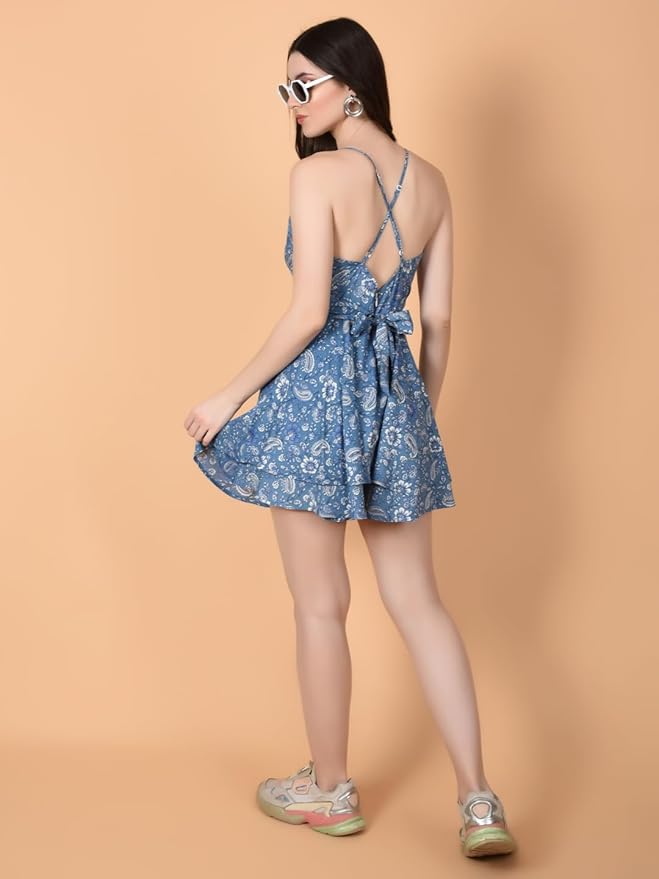 Relaxed Fit Linen Playsuit
