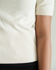 Casual Offwhite Knit Top