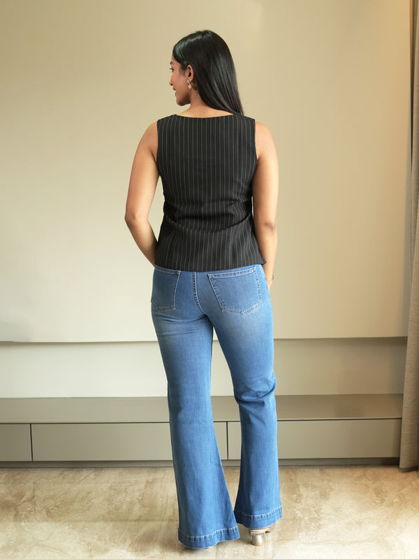 Off To Work Striped Vest