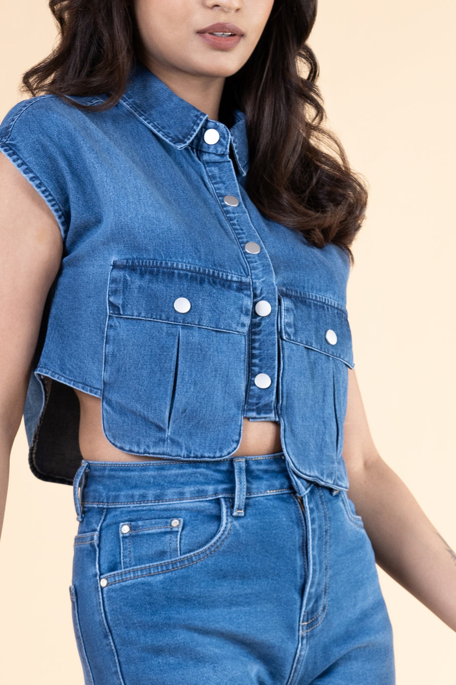 Everyday Mid-Blue Wide Jeans