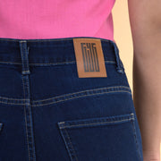 Front Slit Inked Bootcut Jeans