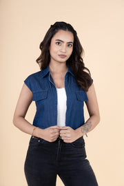Core Zip Denim Vest