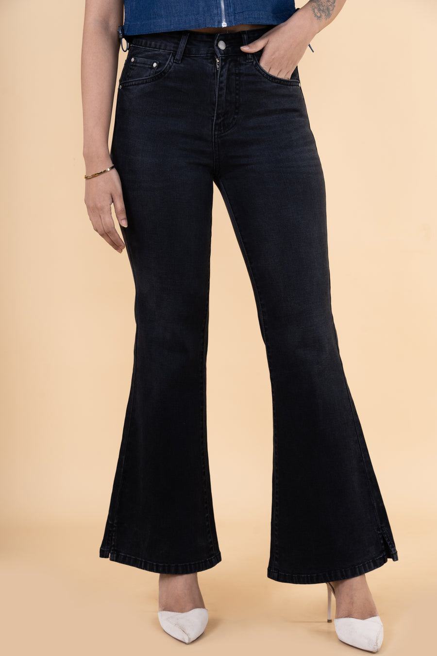 Carbon Black Bootcut Jeans