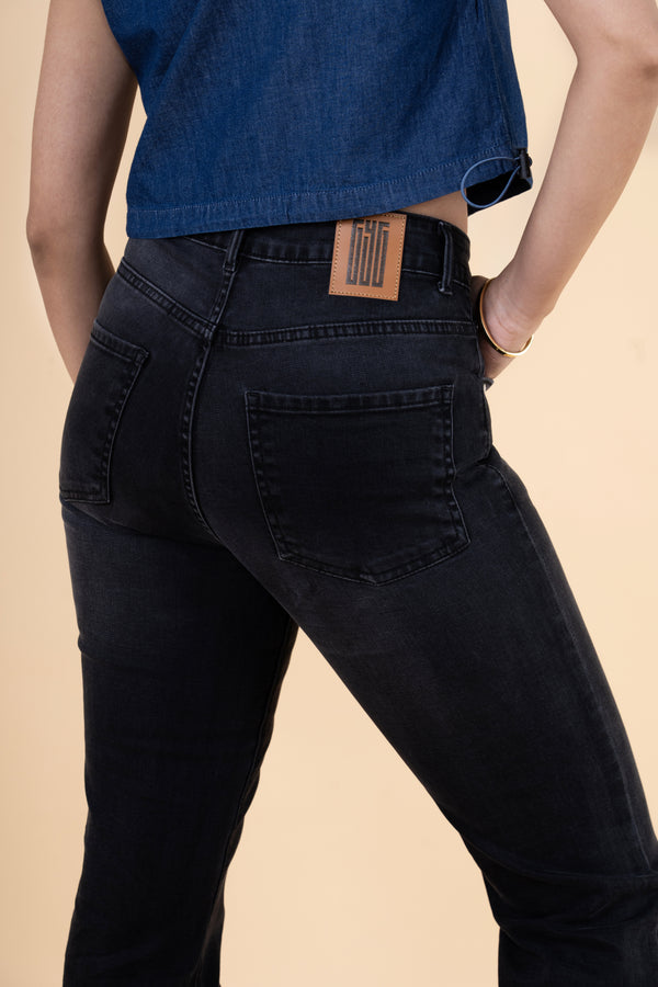 Carbon Black Bootcut Jeans
