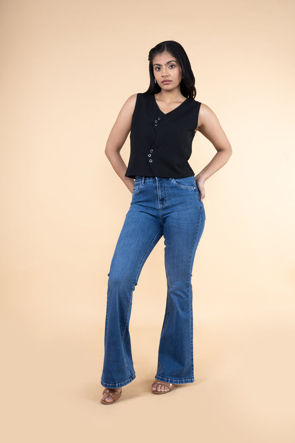 90s Stone Blue Bootcut Jeans