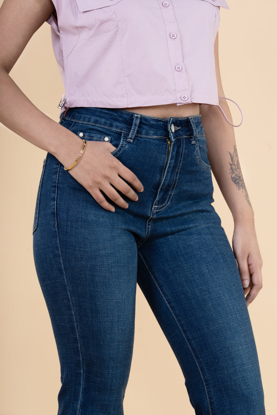 90s Green Tinted Bootcut Jeans