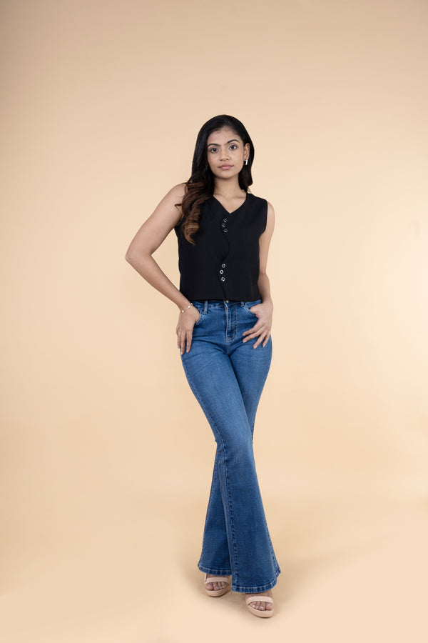 90s Stone Blue Bootcut Jeans