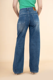 Vintage Green Tint Wide Jeans