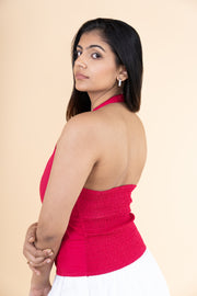 Hot Pink Halter Neck Top