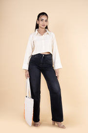 Oversized Cloud Cropped Shirt