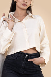 Oversized Cloud Cropped Shirt