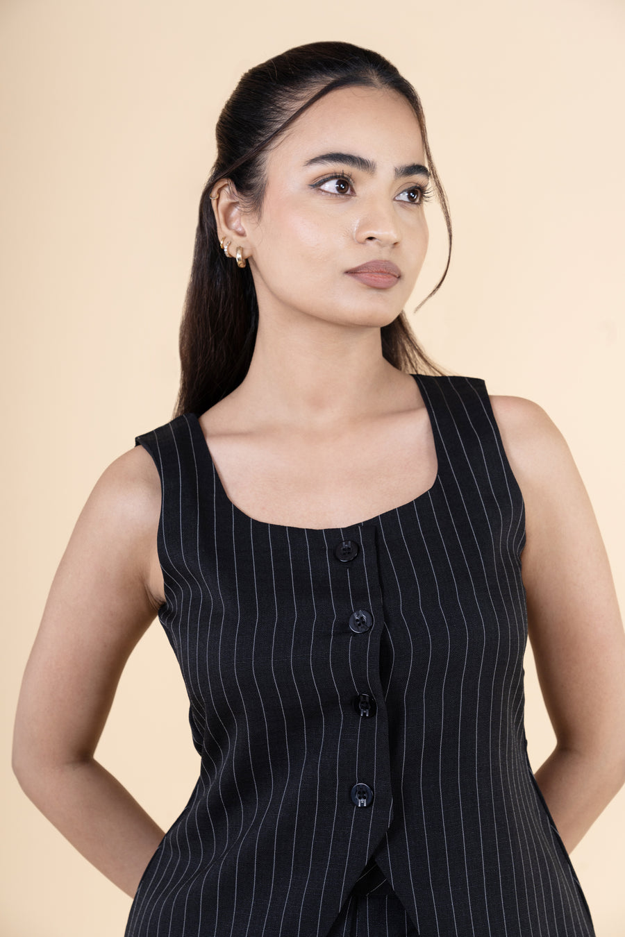 Off To Work Striped Vest