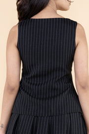 Off To Work Striped Vest