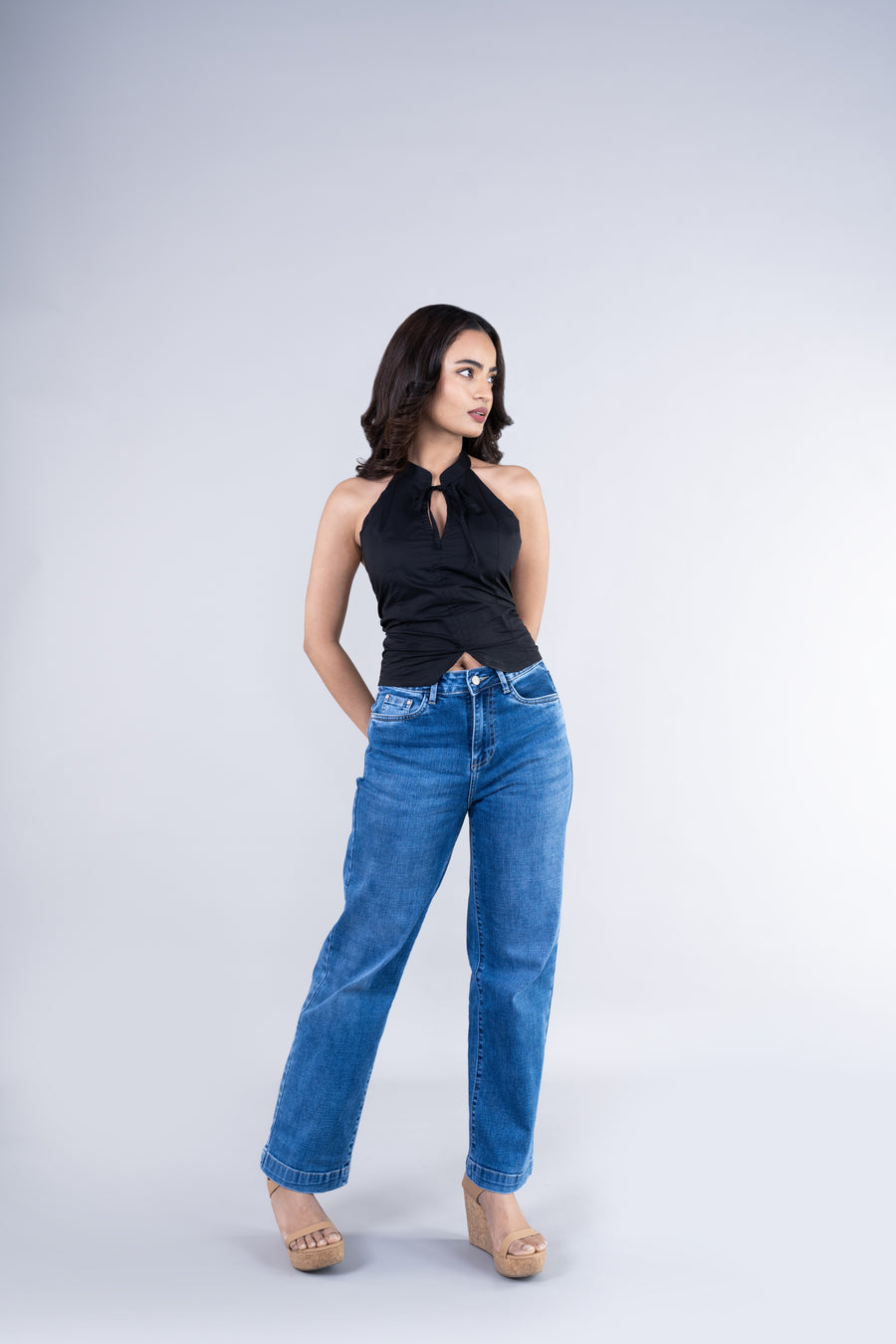 Black Halter Neck Top