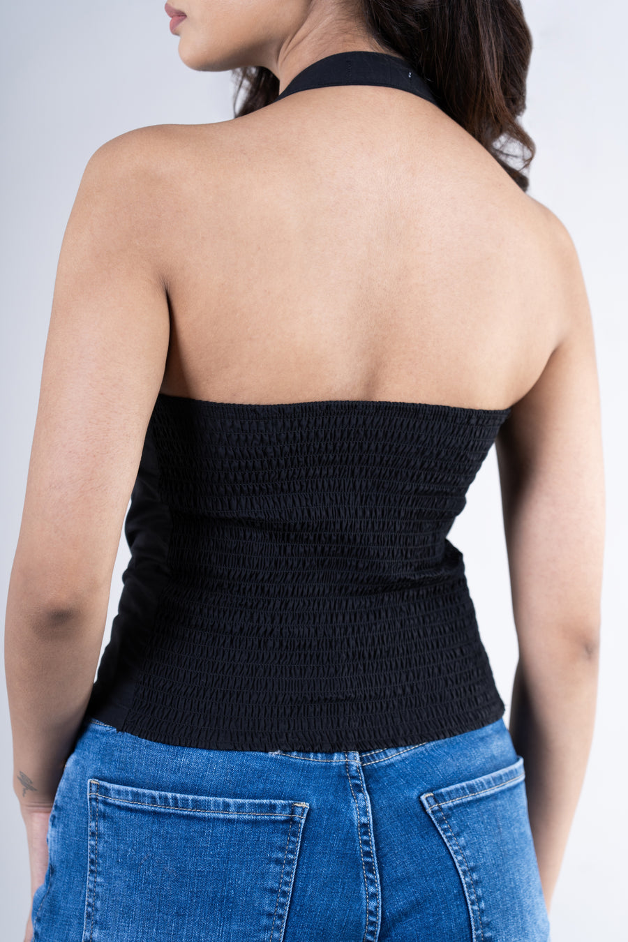 Black Halter Neck Top