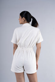 Relaxed Fit Linen Playsuit