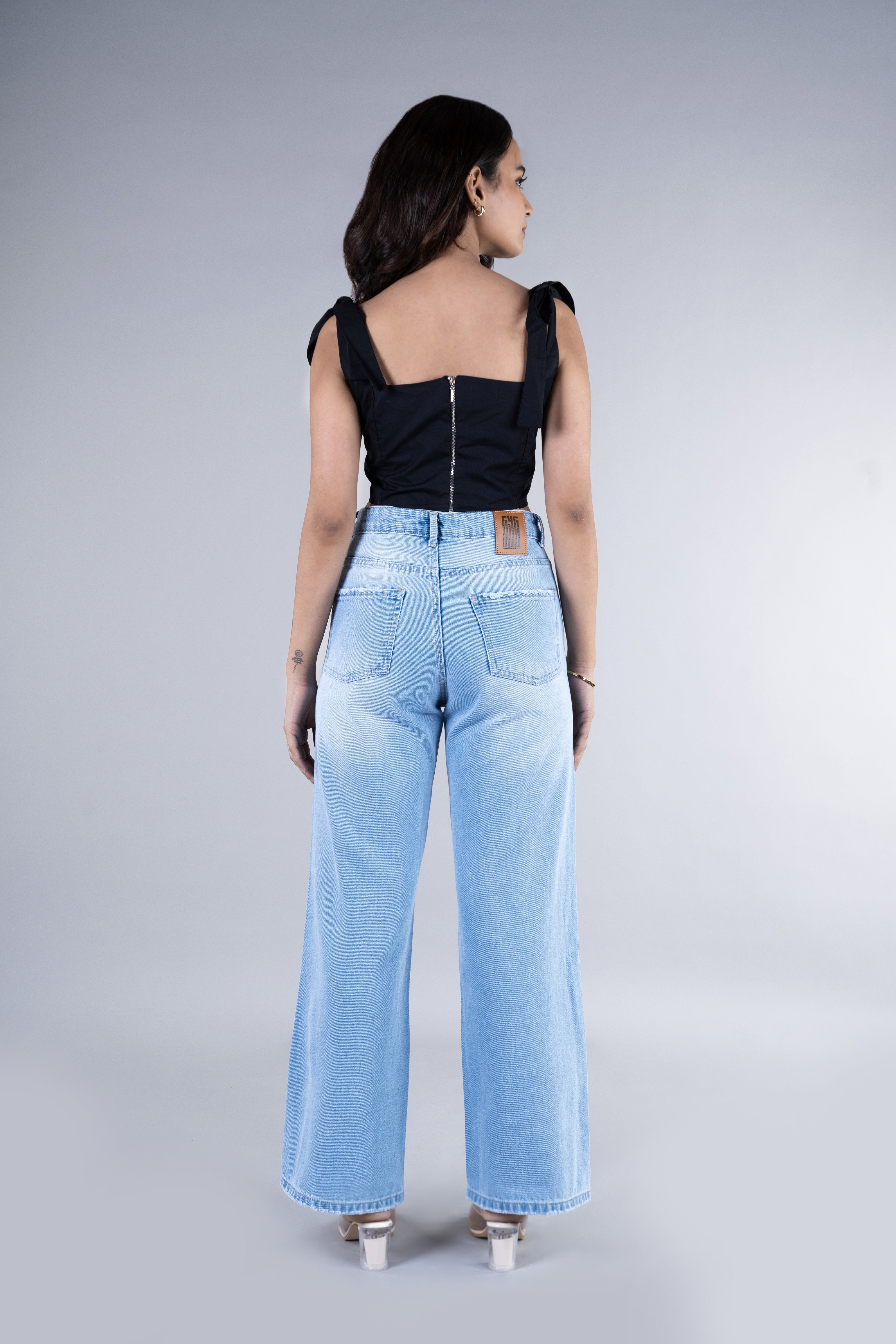 Black Tie Up Crop Top