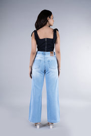 Black Tie Up Crop Top