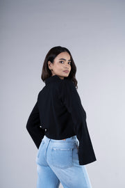 Oversized Cloud Cropped Shirt