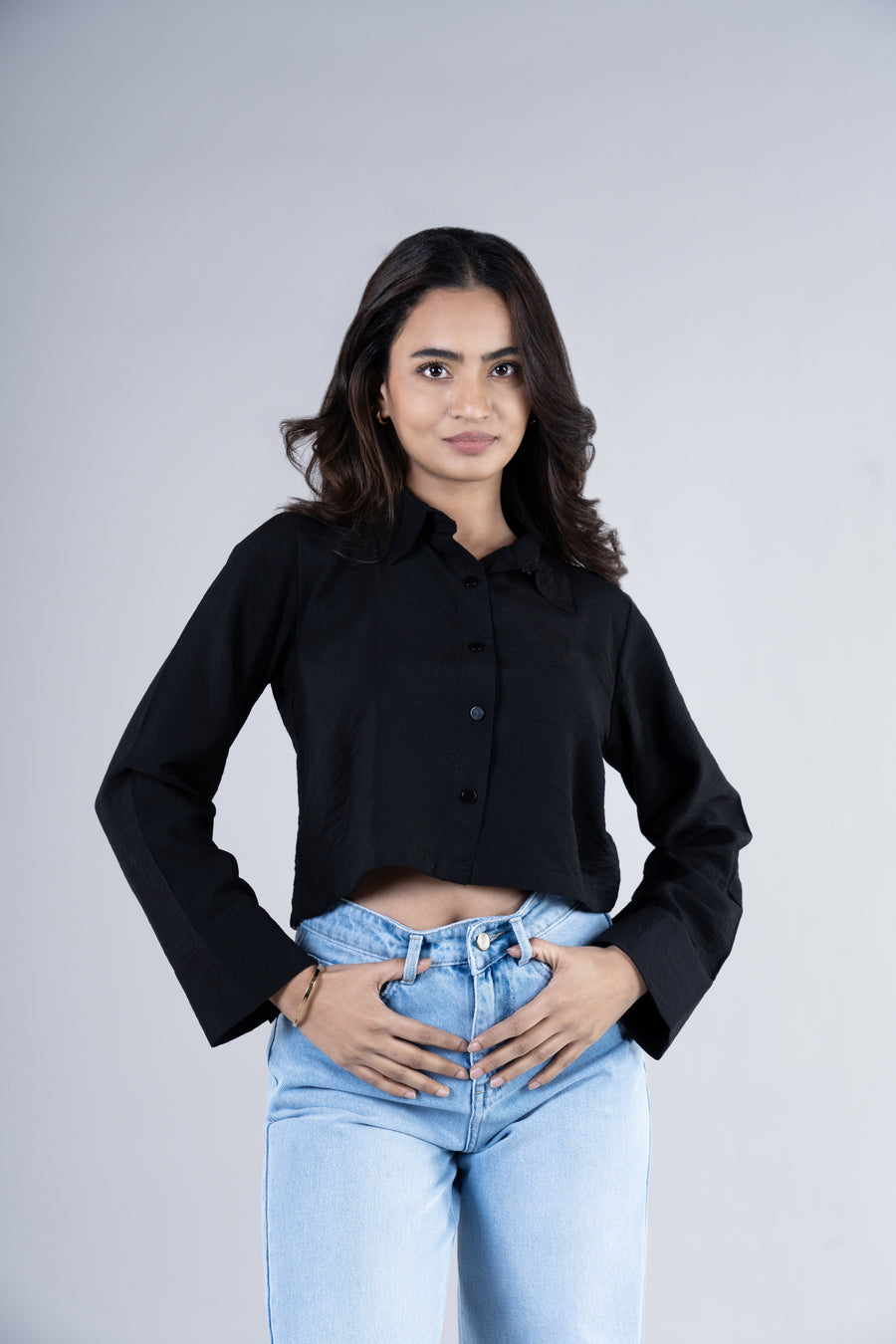 Oversized Cloud Cropped Shirt