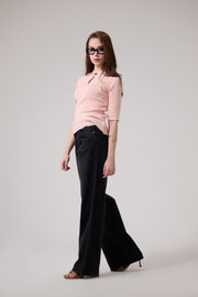 Weathered Black Wide Leg Jeans