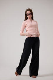 Weathered Black Wide Leg Jeans