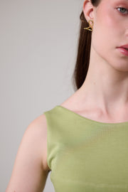 Green Deep Back Tank Top
