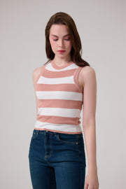 Peach Knit Tank Top