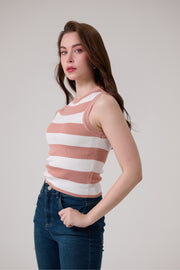 Peach Knit Tank Top