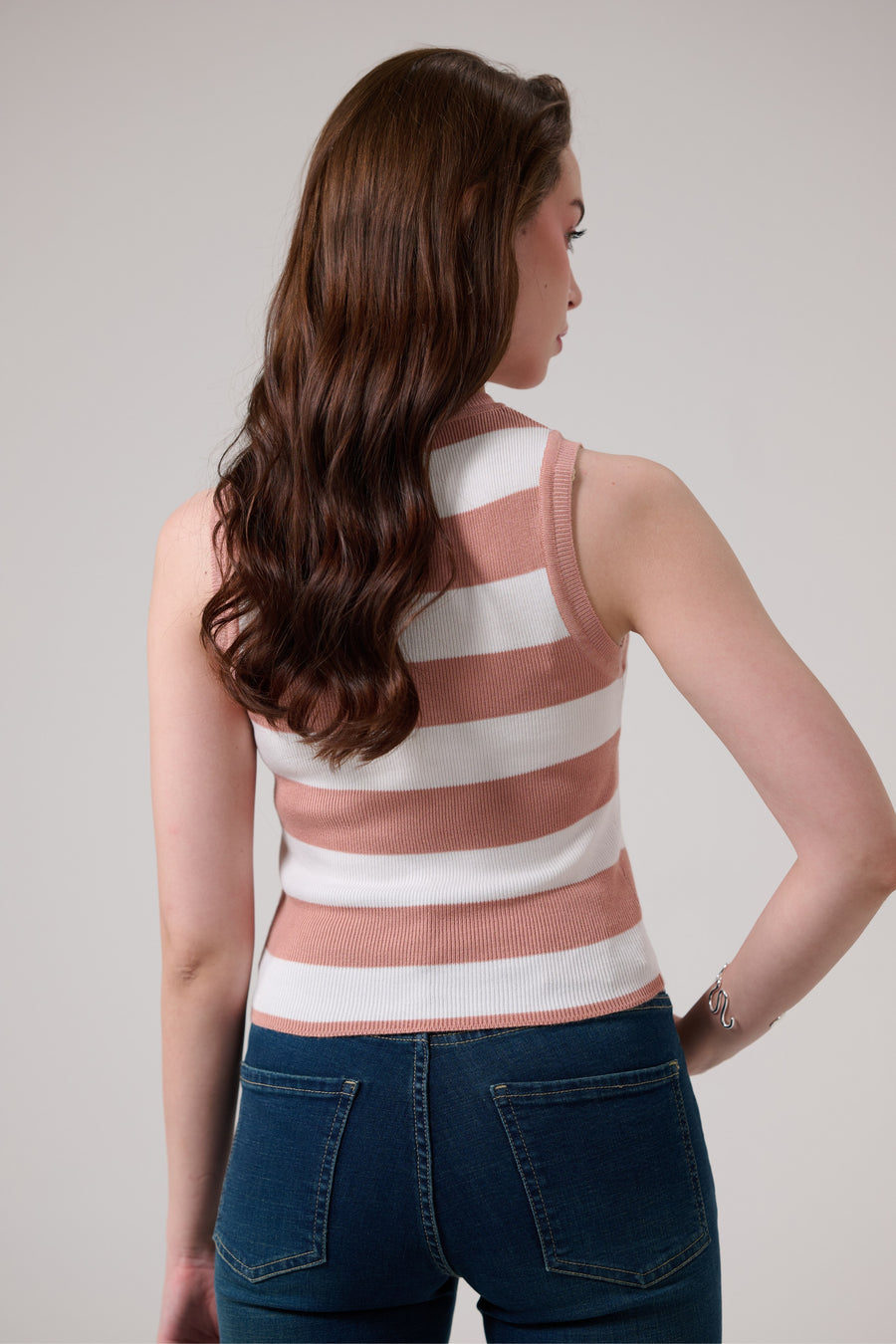 Peach Knit Tank Top