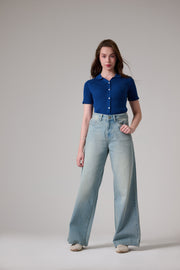 Tinted Light Blue Wide leg jeans