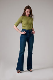 90s Green Tinted Bootcut Jeans