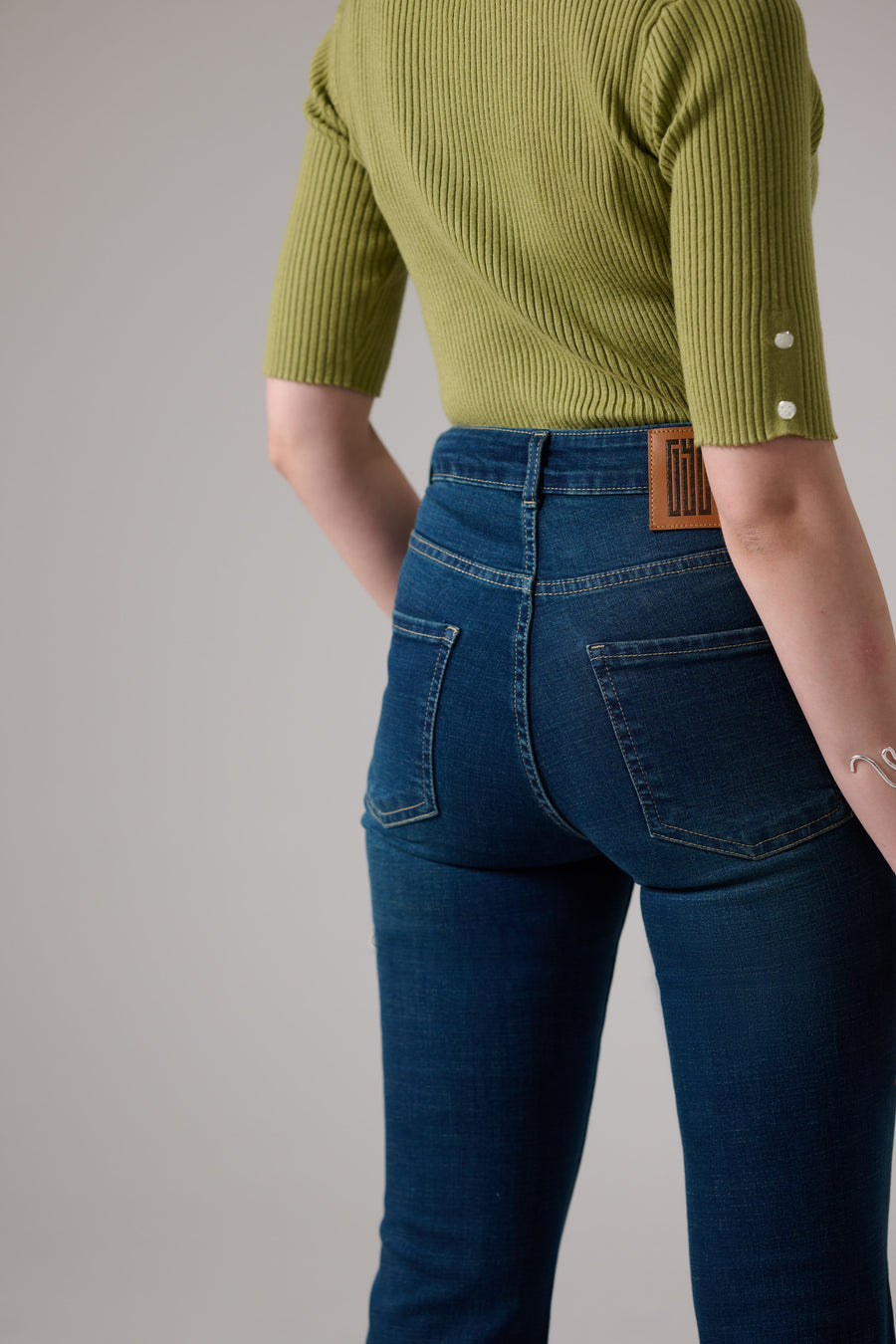90s Green Tinted Bootcut Jeans