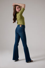 90s Green Tinted Bootcut Jeans