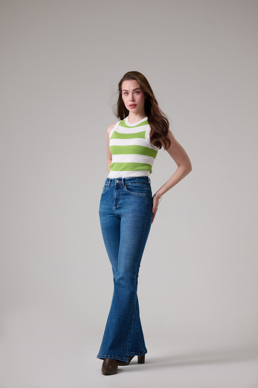 90s Stone Blue Bootcut Jeans