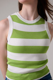 Green Knit Tank Top