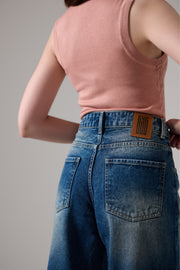 Vintage Blue Wide Leg Jeans