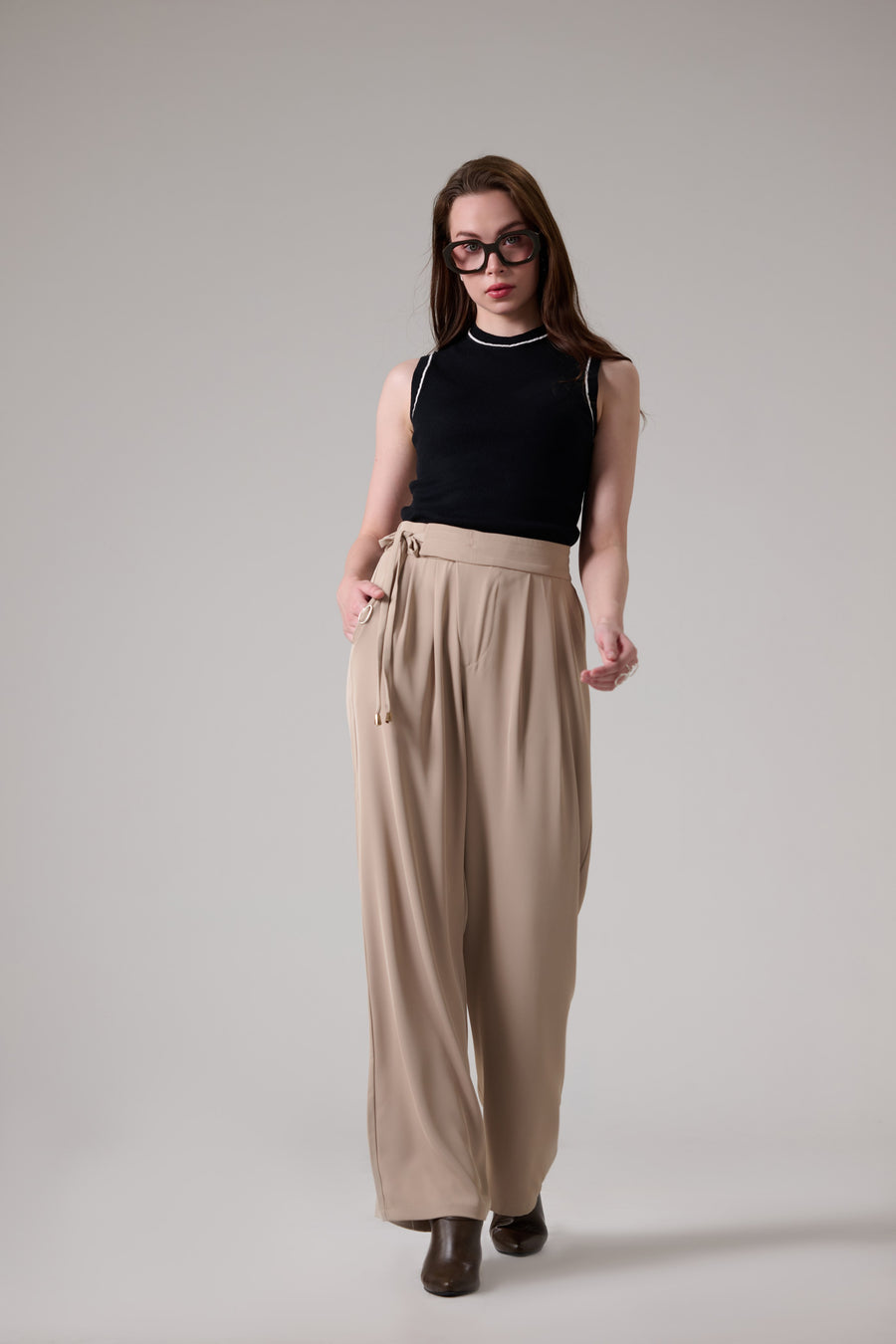 Belted Korean Pants