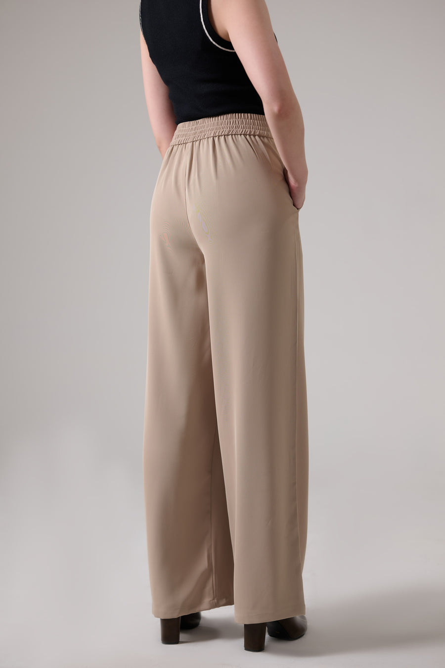 Cream Flared Pants