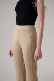 Cream Flared Pants