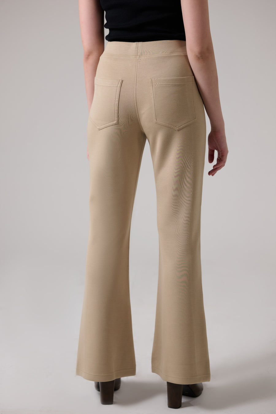 Cream Flared Pants