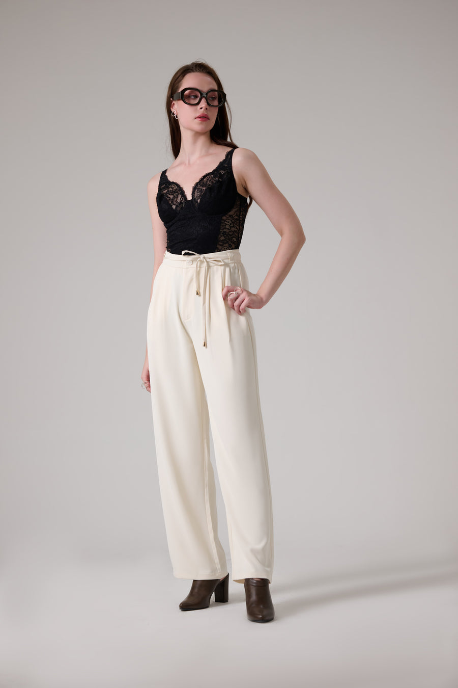White Korean Pants