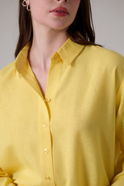 Yellow Oversized Linen Shirt