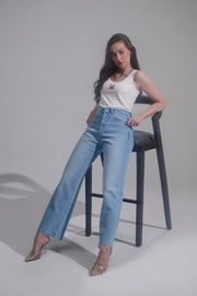 Shimmer Wideleg Jeans