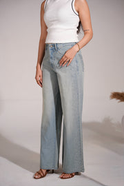 Leopard Rhinestone Wideleg Jeans