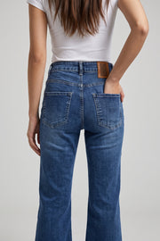 Blue Rhinestone Bootcut Jeans