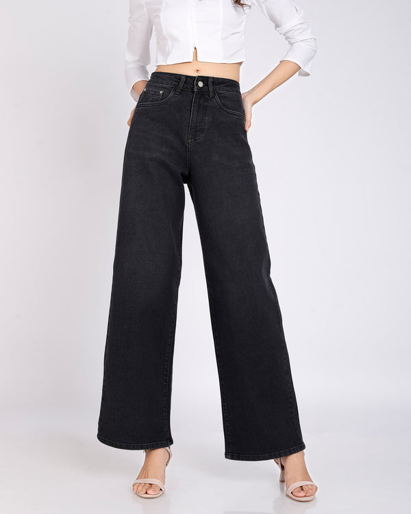 Everyday Charcoal Wide Jeans