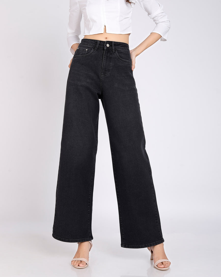 Everyday Charcoal Wide Jeans