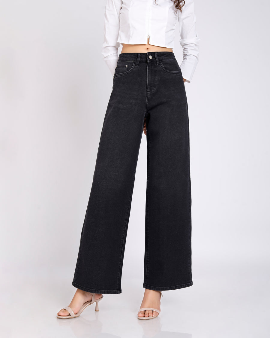 Everyday Charcoal Wide Jeans